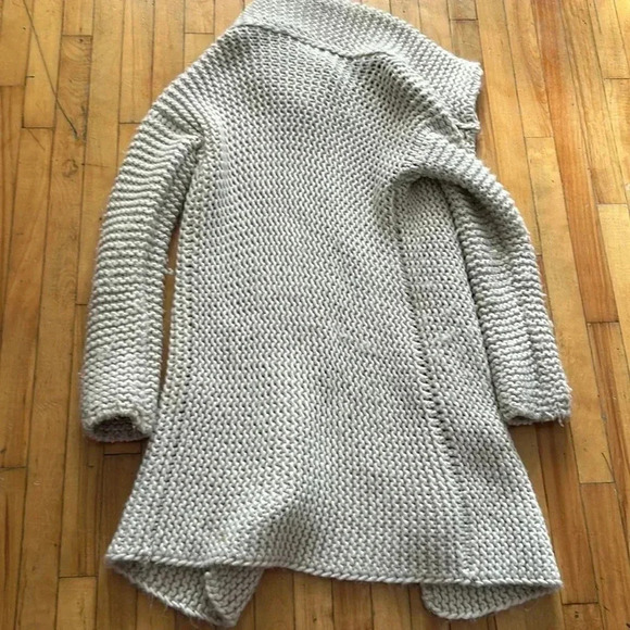 Cocogio  midi ivory wool cardigan made in Italy - Picture 5 of 6